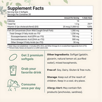 Omega-3 Fish Oil Soft Gels