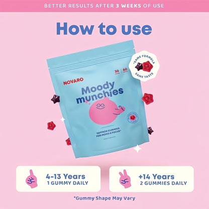 Moody Munchies Saffron Gummies